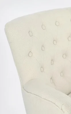 POLTRONA EFFETTO BOUCLE' PANNA - ORLINS