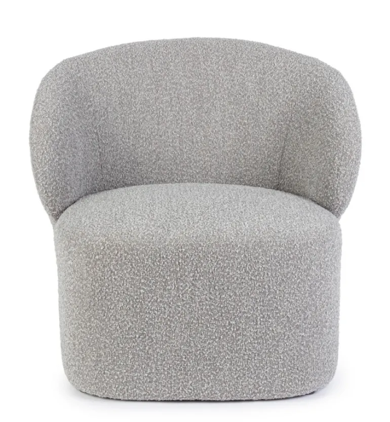 POLTRONA EFFETTO BUCLE' GRIGIO - BABILA