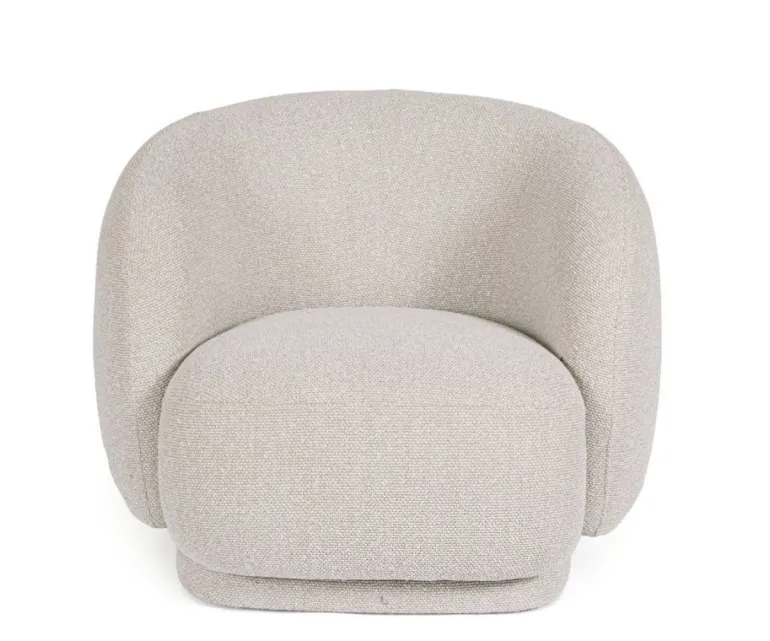 POLTRONA GIREVOLE BRITTANY NATURALE
