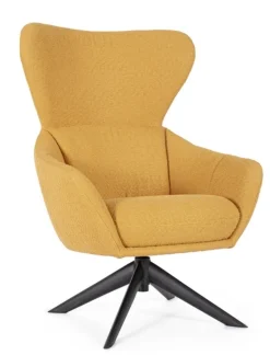 POLTRONA GIREVOLE HAILEY SENAPE