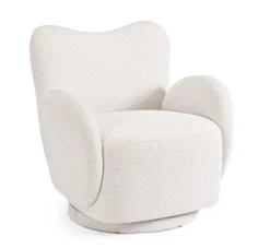 POLTRONA GIREVOLE HARPER BIANCO