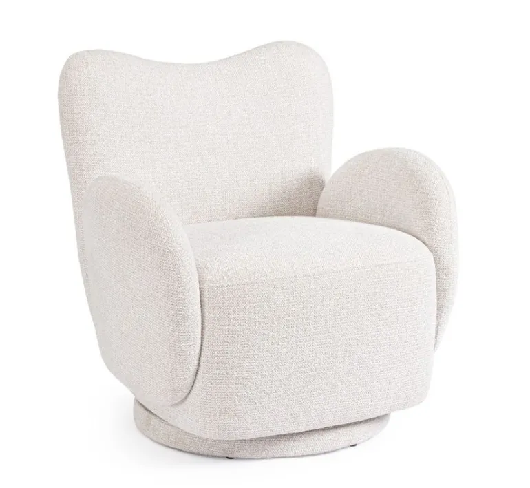 POLTRONA GIREVOLE HARPER BIANCO