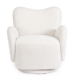 POLTRONA GIREVOLE HARPER BIANCO