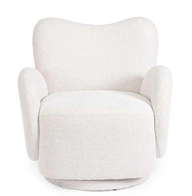 POLTRONA GIREVOLE HARPER BIANCO