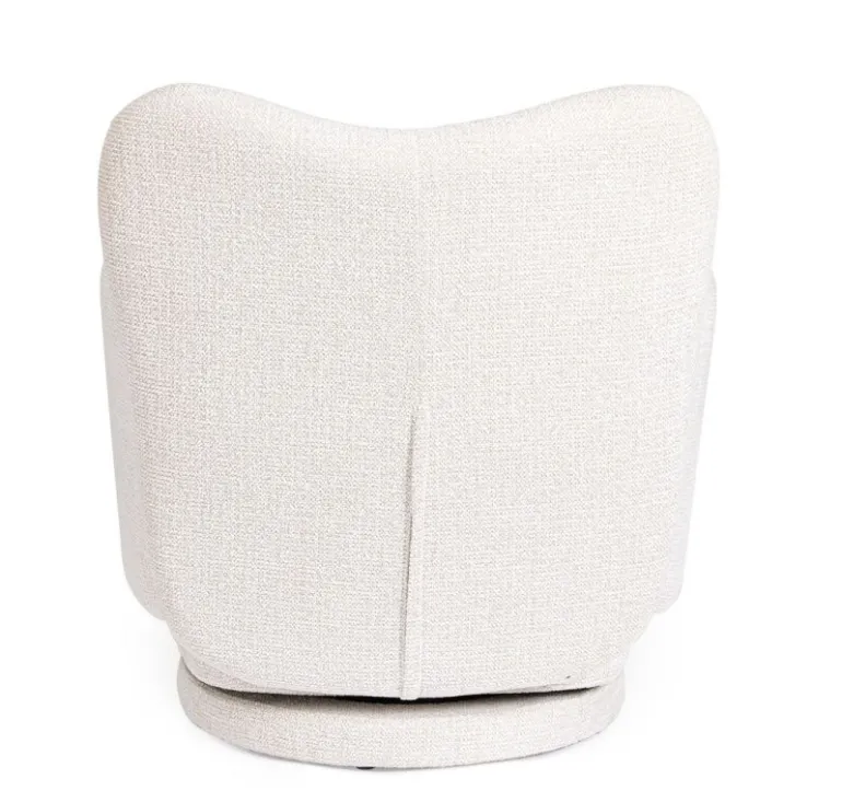 POLTRONA GIREVOLE HARPER BIANCO