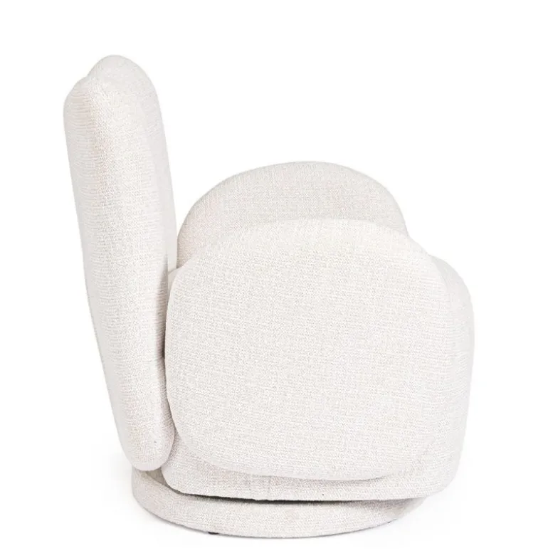 POLTRONA GIREVOLE HARPER BIANCO