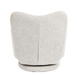 POLTRONA GIREVOLE HARPER GRIGIO CHIARO