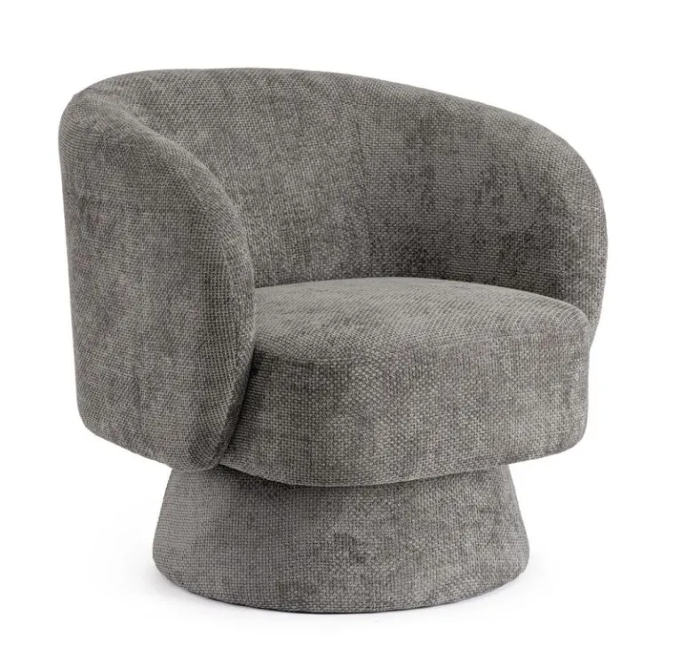 POLTRONA GIREVOLE JULIENNE GRIGIO SCURO