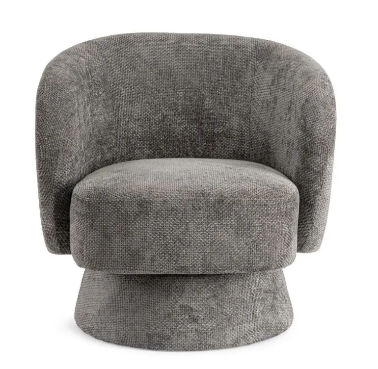 POLTRONA GIREVOLE JULIENNE GRIGIO SCURO