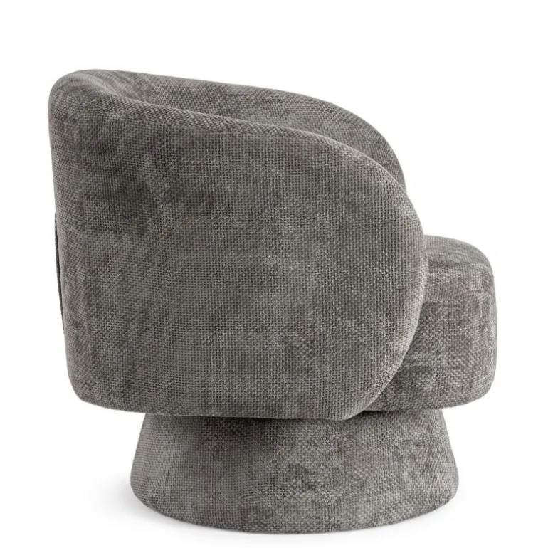 POLTRONA GIREVOLE JULIENNE GRIGIO SCURO
