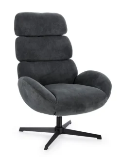 POLTRONA GIREVOLE VIOLANTE NERO