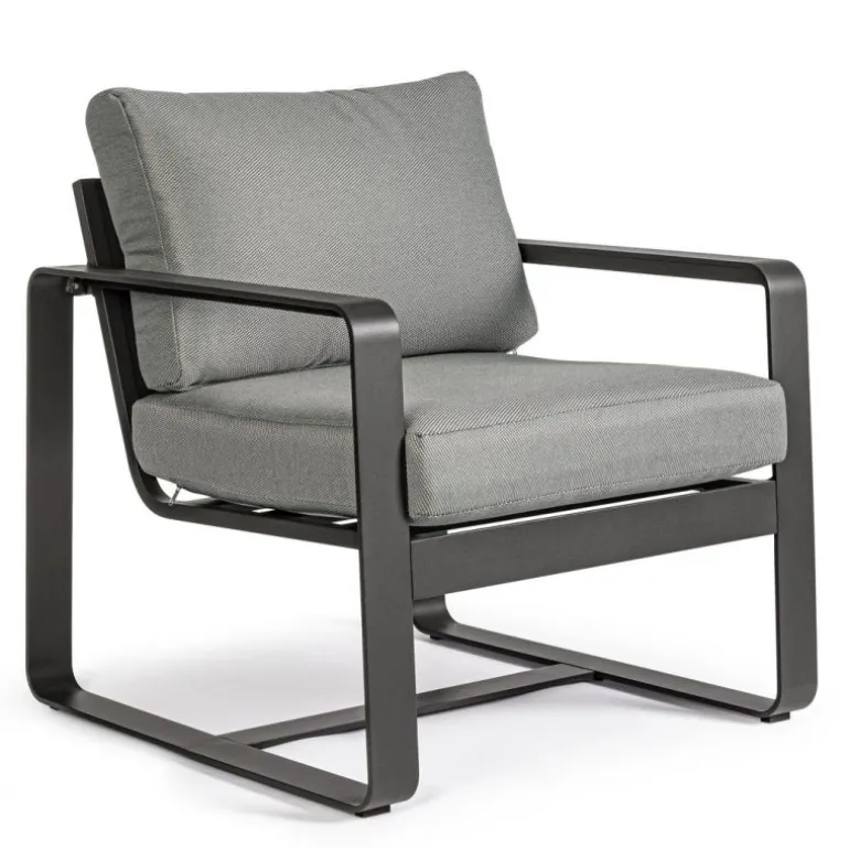 POLTRONA IN ALLUMINIO ANTRACITE YK13 - MERRIGAN