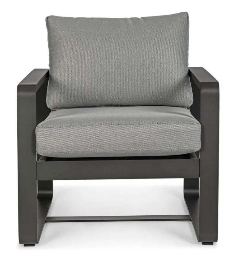 POLTRONA IN ALLUMINIO ANTRACITE YK13 - MERRIGAN