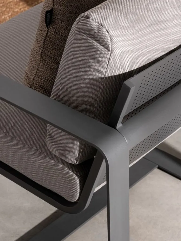 POLTRONA IN ALLUMINIO ANTRACITE YK13 - MERRIGAN