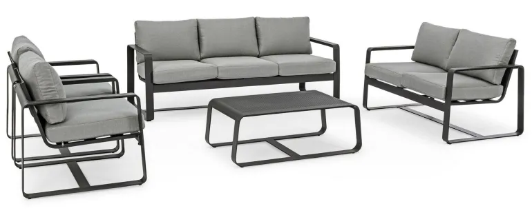 POLTRONA IN ALLUMINIO ANTRACITE YK13 - MERRIGAN