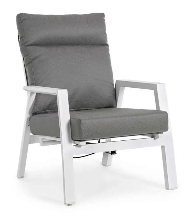 POLTRONA IN ALLUMINIO BIANCO JX11 - KLEDI