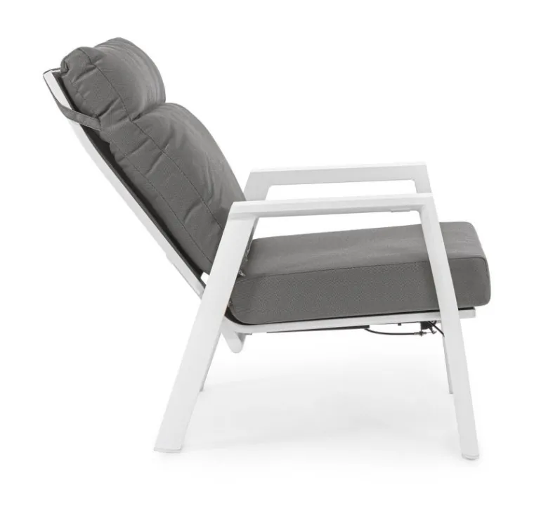 POLTRONA IN ALLUMINIO BIANCO JX11 - KLEDI