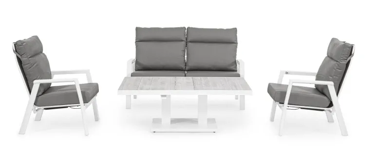 POLTRONA IN ALLUMINIO BIANCO JX11 - KLEDI