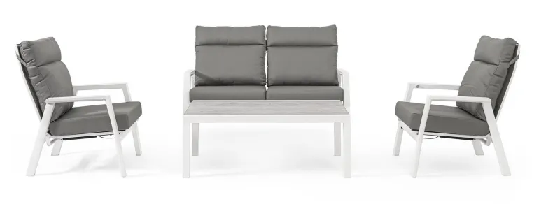 POLTRONA IN ALLUMINIO BIANCO JX11 - KLEDI