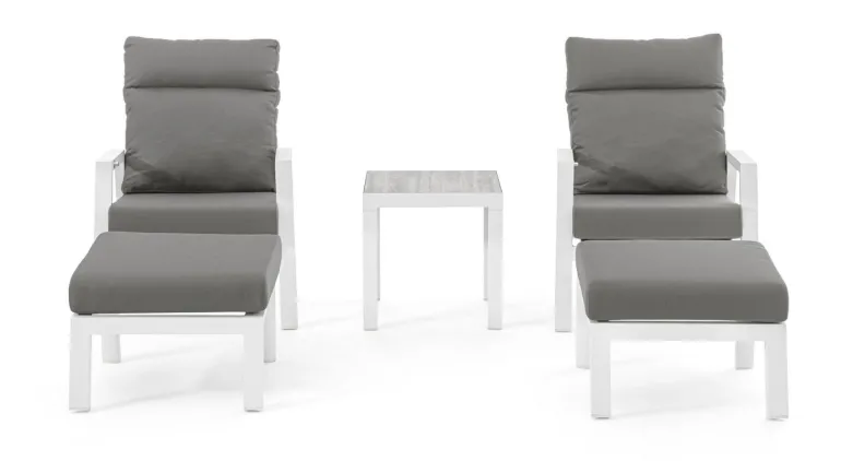 POLTRONA IN ALLUMINIO BIANCO JX11 - KLEDI