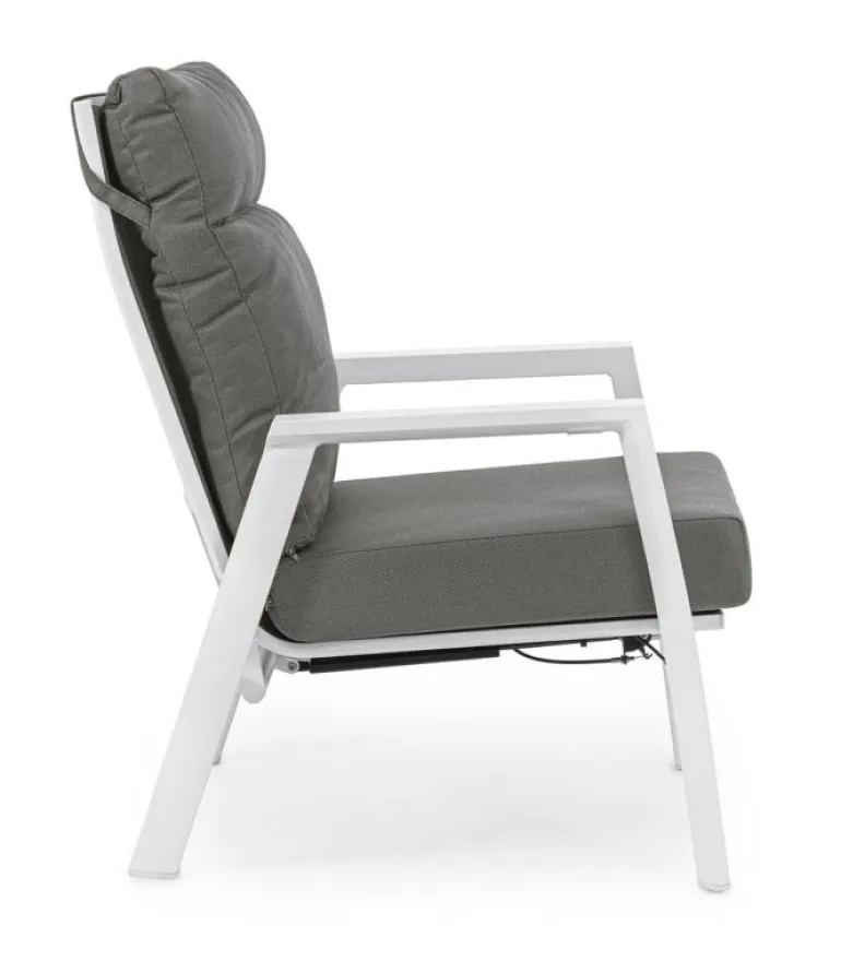 POLTRONA IN ALLUMINIO BIANCO JX11 - KLEDI