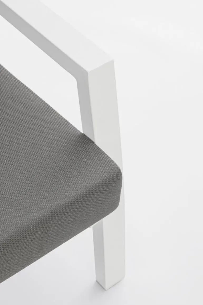 POLTRONA IN ALLUMINIO BIANCO JX11 - KLEDI