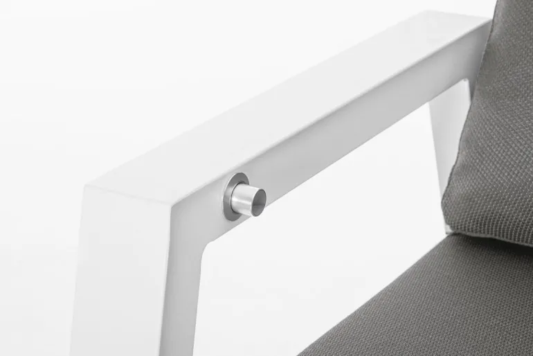 POLTRONA IN ALLUMINIO BIANCO JX11 - KLEDI