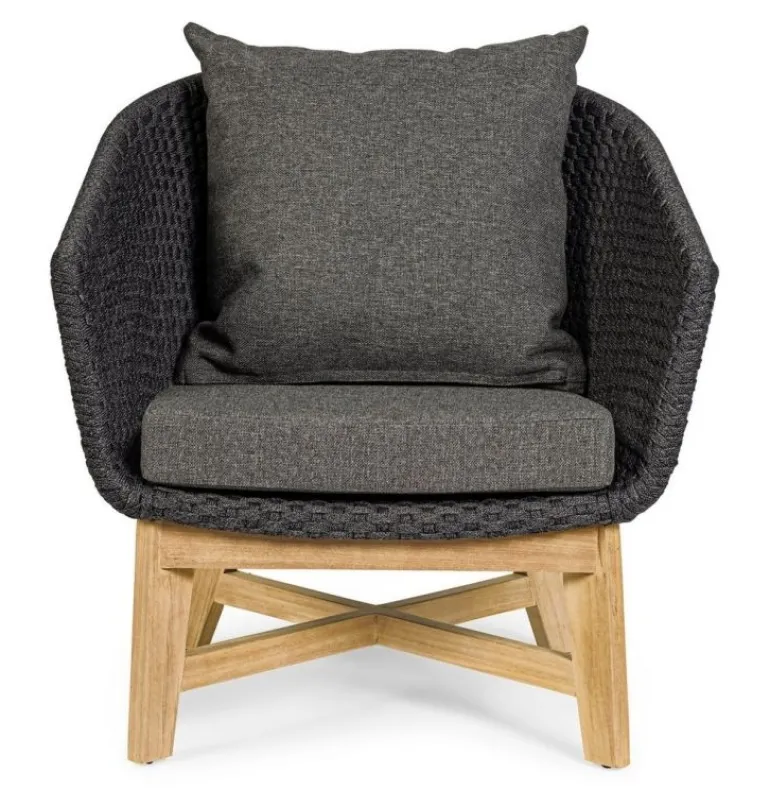 POLTRONA IN CORDA PER ESTERNO ANTRACITE - COACHELLA