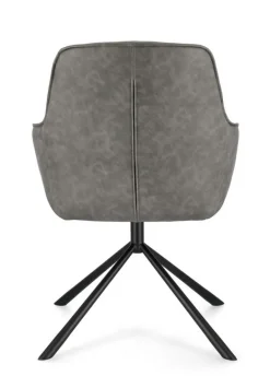 POLTRONA IN ECOPELLE GRIGIA - GRANT