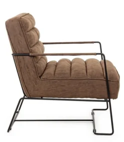 POLTRONA IN ECOPELLE MARRONE - BRIANNA