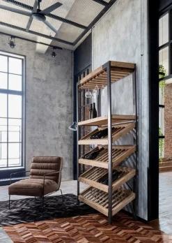 POLTRONA IN ECOPELLE MARRONE - BRIANNA