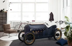 POLTRONA IN ECOPELLE MARRONE - BRIANNA