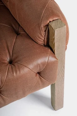 POLTRONA IN ECOPELLE MARRONE - HARRISON