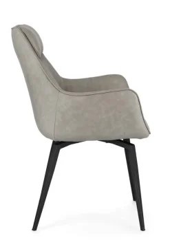 POLTRONA IN ECOPELLE TORTORA - LAWRENCE