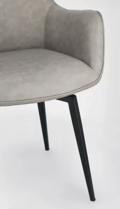 POLTRONA IN ECOPELLE TORTORA - LAWRENCE