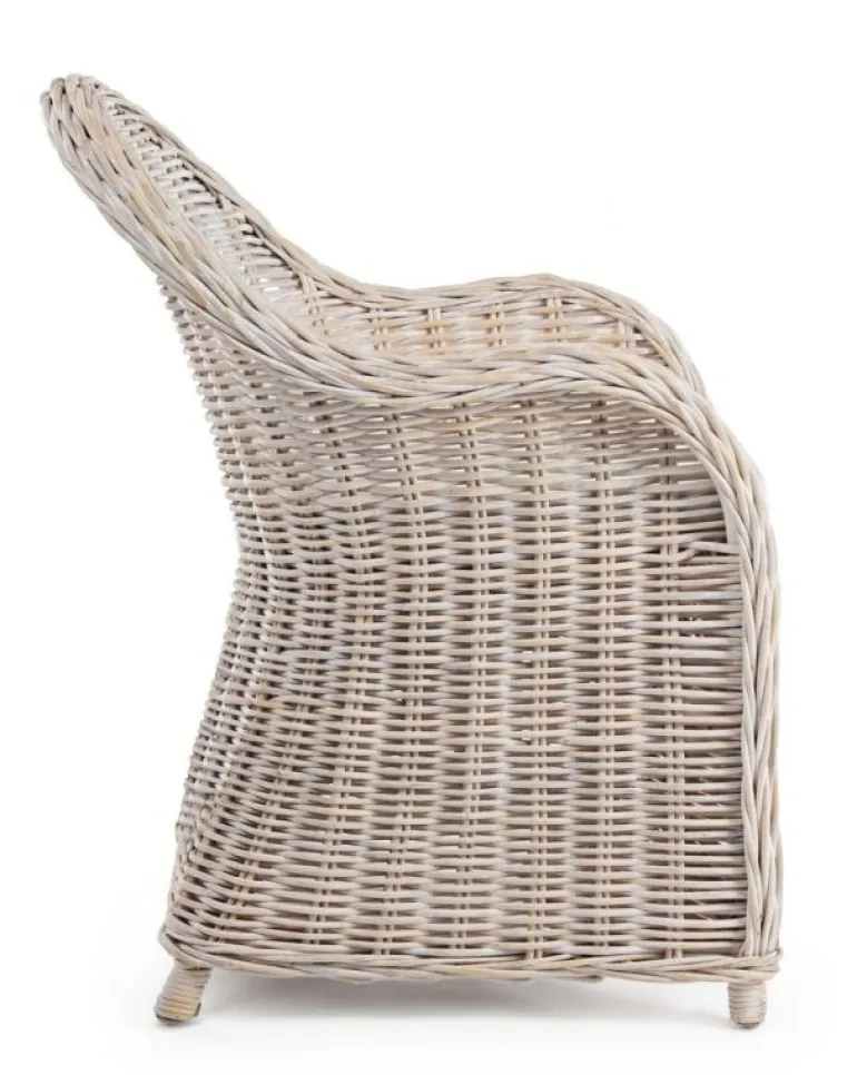 POLTRONA IN FIBRE NATURALI BIANCA - MARTIN NEW