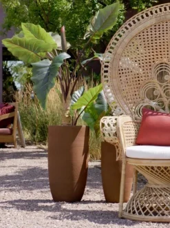 POLTRONA IN FIBRE NATURALI SFODERABILE NATURALE - PEACOCK