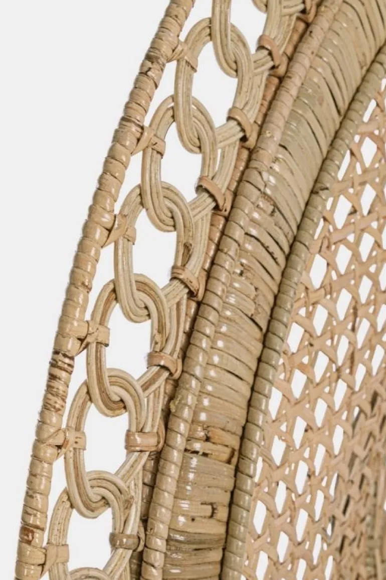 POLTRONA IN FIBRE NATURALI SFODERABILE NATURALE - PEACOCK