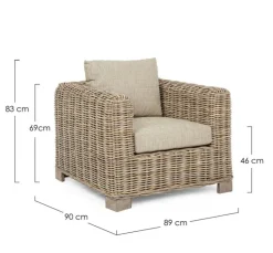 POLTRONA IN FIBRE NATURALI - FORTALEZA