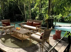 POLTRONA IN FIBRE NATURALI CON CUSCINO - TARIFA