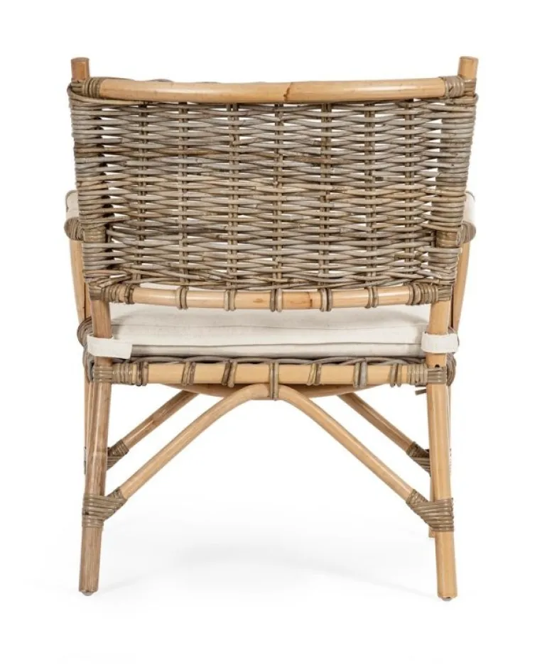 POLTRONA IN FIBRE NATURALI CON CUSCINO - TARIFA