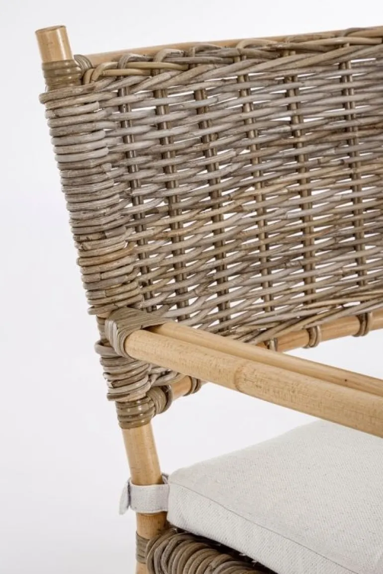 POLTRONA IN FIBRE NATURALI CON CUSCINO - TARIFA