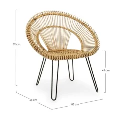 POLTRONA IN FIBRE NATURALI - ESTEBAN