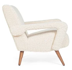 POLTRONA IN LEGNO BIANCA - BERNA