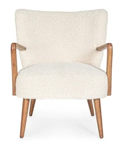 POLTRONA IN LEGNO BIANCA - MORITZ