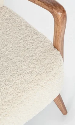 POLTRONA IN LEGNO BIANCA - MORITZ