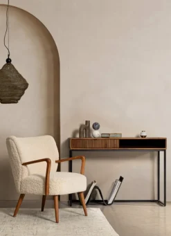 POLTRONA IN LEGNO BIANCA - MORITZ