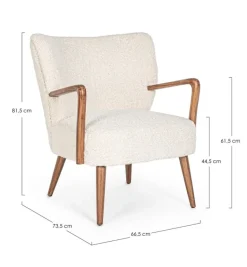 POLTRONA IN LEGNO BIANCA - MORITZ