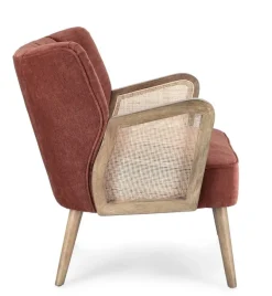 POLTRONA IN LEGNO MATTONE - VIRNA