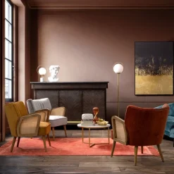 POLTRONA IN LEGNO MATTONE - VIRNA